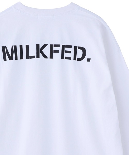 MILKFED.(ミルクフェド)の「BASIC STENCIL WIDE L/S TEE(Tシャツ/カットソー・レディース・ホワイト/ライトブルー/ブラック/ベージュ/グレー/ライトピンク・ONE SIZE)」の2枚目の写真