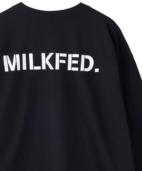 MILKFED.(ミルクフェド)の「BASIC STENCIL WIDE L/S TEE(Tシャツ/カットソー・レディース・ホワイト/ライトブルー/ブラック/ベージュ/グレー/ライトピンク・ONE SIZE)」の3枚目の写真