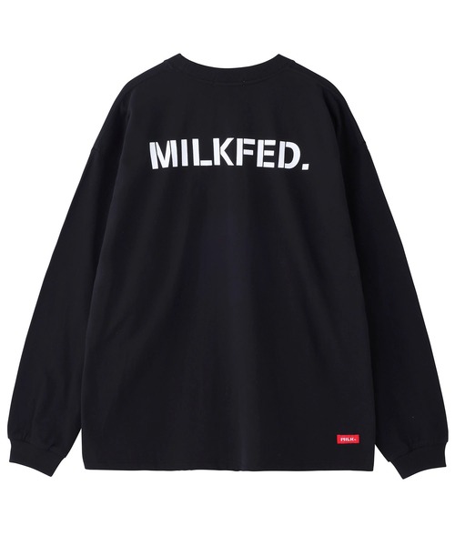 MILKFED.(ミルクフェド)の「BASIC STENCIL WIDE L/S TEE(Tシャツ/カットソー・レディース・ホワイト/ライトブルー/ブラック/ベージュ/グレー/ライトピンク・ONE SIZE)」の9枚目の写真