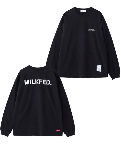 MILKFED.(ミルクフェド)の「BASIC STENCIL WIDE L/S TEE(Tシャツ/カットソー・レディース・ホワイト/ライトブルー/ブラック/ベージュ/グレー/ライトピンク・ONE SIZE)」の10枚目の写真