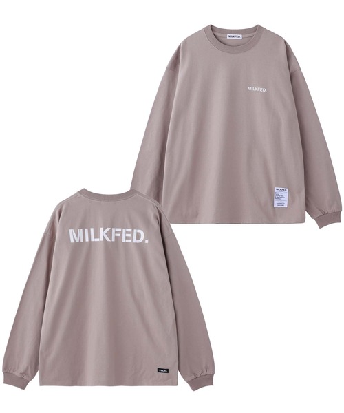 MILKFED.(ミルクフェド)の「BASIC STENCIL WIDE L/S TEE(Tシャツ/カットソー・レディース・ホワイト/ライトブルー/ブラック/ベージュ/グレー/ライトピンク・ONE SIZE)」の12枚目の写真