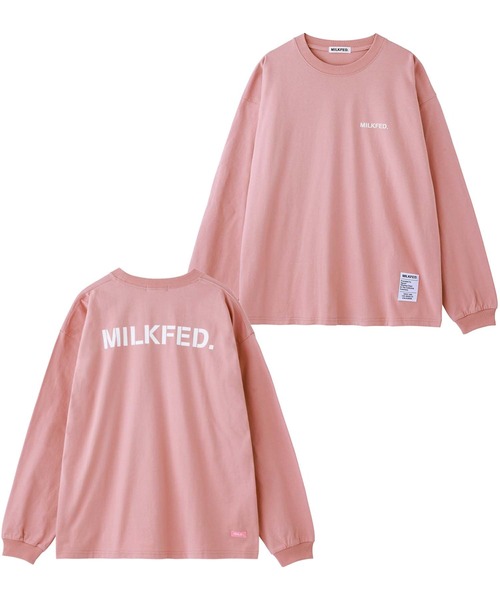 MILKFED.(ミルクフェド)の「BASIC STENCIL WIDE L/S TEE(Tシャツ/カットソー・レディース・ホワイト/ライトブルー/ブラック/ベージュ/グレー/ライトピンク・ONE SIZE)」の16枚目の写真