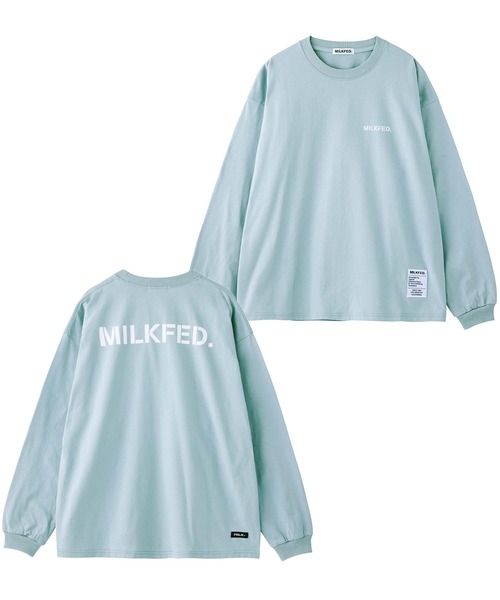 MILKFED.(ミルクフェド)の「BASIC STENCIL WIDE L/S TEE(Tシャツ/カットソー・レディース・ホワイト/ライトブルー/ブラック/ベージュ/グレー/ライトピンク・ONE SIZE)」の14枚目の写真