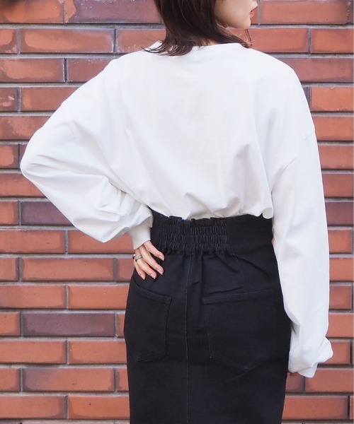 tiptop（ティップトップ）の「アソート刺繍BIGロンT（Tシャツ/カットソー・レディース・オフホワイト/ピンク/ホワイト系その他/ブラック系その他/ホワイト系その他2/ホワイト系その他3・FREE）」の9枚目の写真