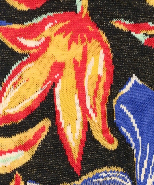 Paul Smith COLLECTION（ポールスミスコレクション）の「アーティストフラワー カジュアルソックス / 124726 CS（ソックス/靴下・メンズ・ブラック/パープル/グリーン・25-27）」の4枚目の写真