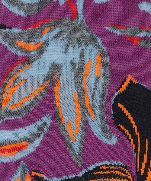 Paul Smith COLLECTION（ポールスミスコレクション）の「アーティストフラワー カジュアルソックス / 124726 CS（ソックス/靴下・メンズ・ブラック/パープル/グリーン・25-27）」の6枚目の写真