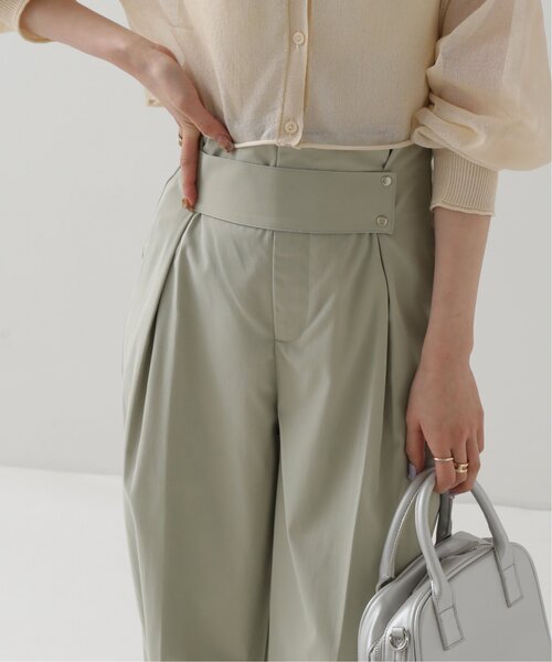 RAY CASSIN（レイカズン）の「フロントタブ付きパンツ（チノパンツ・レディース・ベージュ/キナリ/カーキ・FREE）」の8枚目の写真