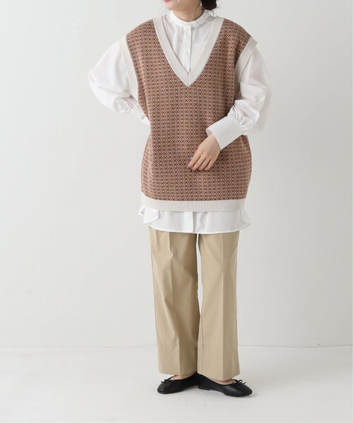 RAY CASSIN（レイカズン）の「フロントタブ付きパンツ（チノパンツ・レディース・ベージュ/キナリ/カーキ・FREE）」の14枚目の写真