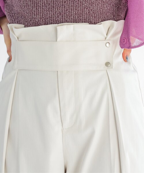 RAY CASSIN（レイカズン）の「フロントタブ付きパンツ（チノパンツ・レディース・ベージュ/キナリ/カーキ・FREE）」の9枚目の写真