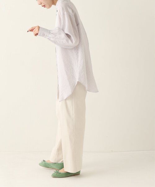 RAY CASSIN（レイカズン）の「フロントタブ付きパンツ（チノパンツ・レディース・ベージュ/キナリ/カーキ・FREE）」の7枚目の写真