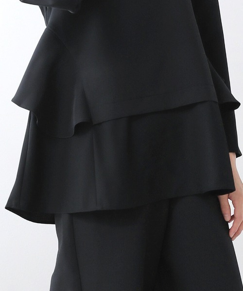 Bou Jeloud（ブージュルード）の「【WEB限定】ティアードトップス（シャツ/ブラウス・レディース・ライトカーキ/ブラック・38）」の17枚目の写真