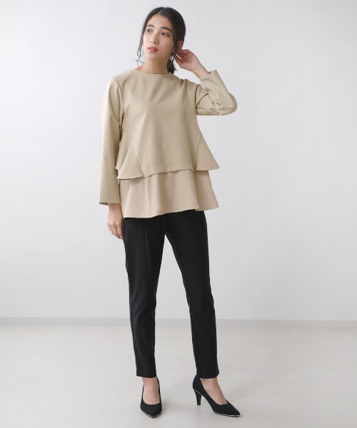 Bou Jeloud（ブージュルード）の「【WEB限定】ティアードトップス（シャツ/ブラウス・レディース・ライトカーキ/ブラック・38）」の11枚目の写真