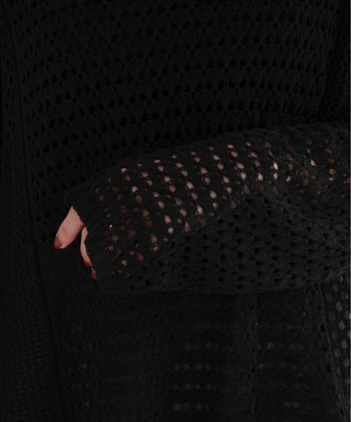 feepur（フェピュール）の「【ハンドウォッシャブル】2wayメッシュニット（ニット/セーター・レディース・ホワイト/ブラック・MEDIUM）」の18枚目の写真