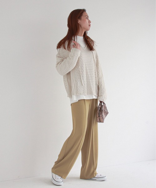 feepur（フェピュール）の「【ハンドウォッシャブル】2wayメッシュニット（ニット/セーター・レディース・ホワイト/ブラック・MEDIUM）」の19枚目の写真