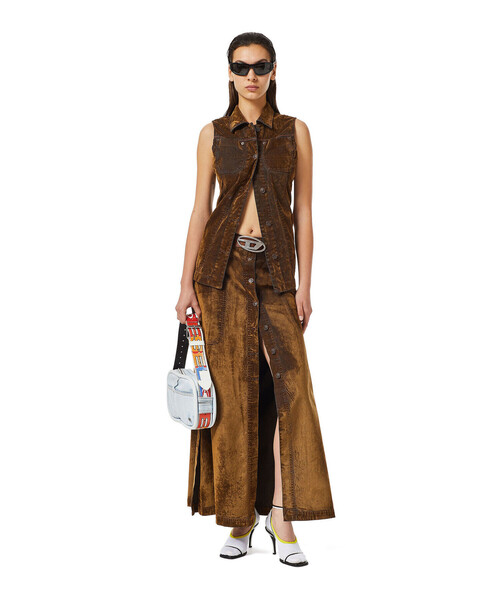 DIESEL（ディーゼル）の「レディース マキシ スカート ロング ベルベット（デニムスカート・レディース・ブラウン/ブルー/ブラック・27inch/23inch/31inch/29inch/25inch）」の14枚目の写真