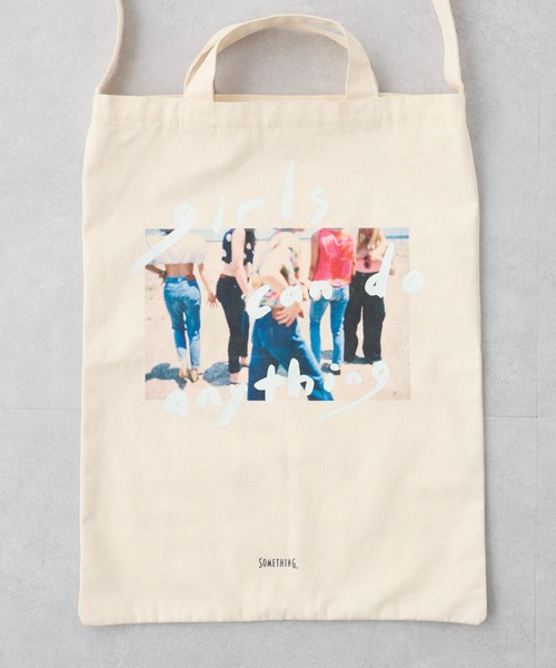 SOMETHING(サムシング)の「【SOMETHING/サムシング】PHOTO TOTE(トートバッグ・レディース・オフホワイト・FREE)」の8枚目の写真