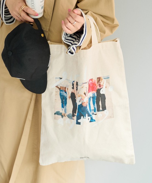SOMETHING(サムシング)の「【SOMETHING/サムシング】PHOTO TOTE(トートバッグ・レディース・オフホワイト・FREE)」の16枚目の写真