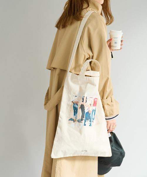 SOMETHING(サムシング)の「【SOMETHING/サムシング】PHOTO TOTE(トートバッグ・レディース・オフホワイト・FREE)」の13枚目の写真