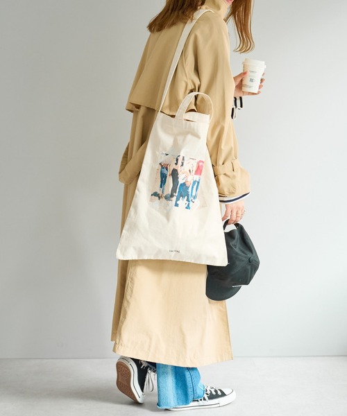 SOMETHING(サムシング)の「【SOMETHING/サムシング】PHOTO TOTE(トートバッグ・レディース・オフホワイト・FREE)」の10枚目の写真