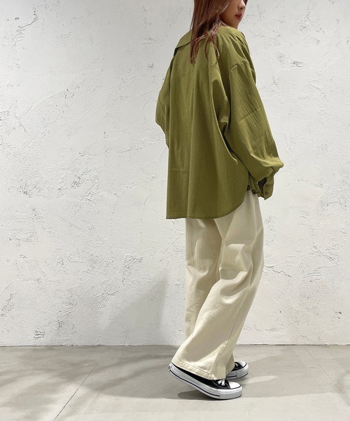 apres jour mignon(アプレジュールミニョン)の「ツイルストレートパンツ【ZOZOTOWN限定アイテム】(その他パンツ・レディース・ネイビー/ベージュ/オフホワイト・MEDIUM/X-LARGE/SMALL)」の10枚目の写真
