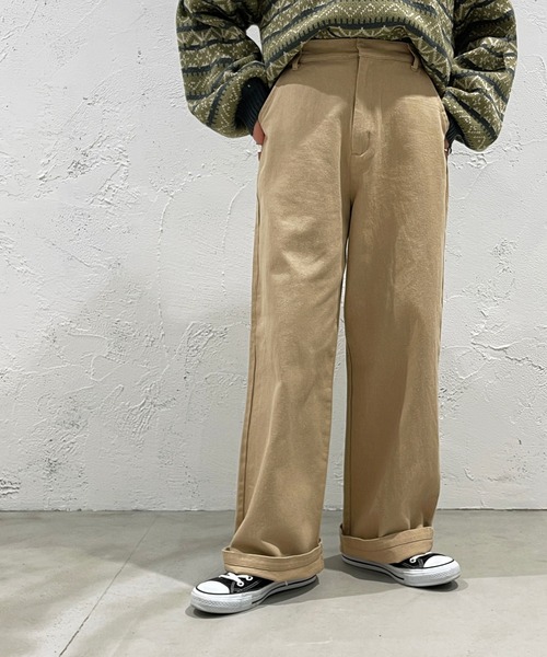 apres jour mignon(アプレジュールミニョン)の「ツイルストレートパンツ【ZOZOTOWN限定アイテム】(その他パンツ・レディース・ネイビー/ベージュ/オフホワイト・MEDIUM/X-LARGE/SMALL)」の11枚目の写真
