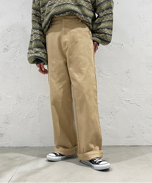 apres jour mignon(アプレジュールミニョン)の「ツイルストレートパンツ【ZOZOTOWN限定アイテム】(その他パンツ・レディース・ネイビー/ベージュ/オフホワイト・MEDIUM/X-LARGE/SMALL)」の12枚目の写真