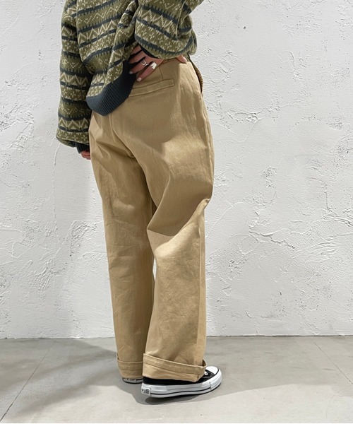 apres jour mignon(アプレジュールミニョン)の「ツイルストレートパンツ【ZOZOTOWN限定アイテム】(その他パンツ・レディース・ネイビー/ベージュ/オフホワイト・MEDIUM/X-LARGE/SMALL)」の13枚目の写真
