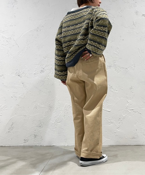apres jour mignon(アプレジュールミニョン)の「ツイルストレートパンツ【ZOZOTOWN限定アイテム】(その他パンツ・レディース・ネイビー/ベージュ/オフホワイト・MEDIUM/X-LARGE/SMALL)」の16枚目の写真
