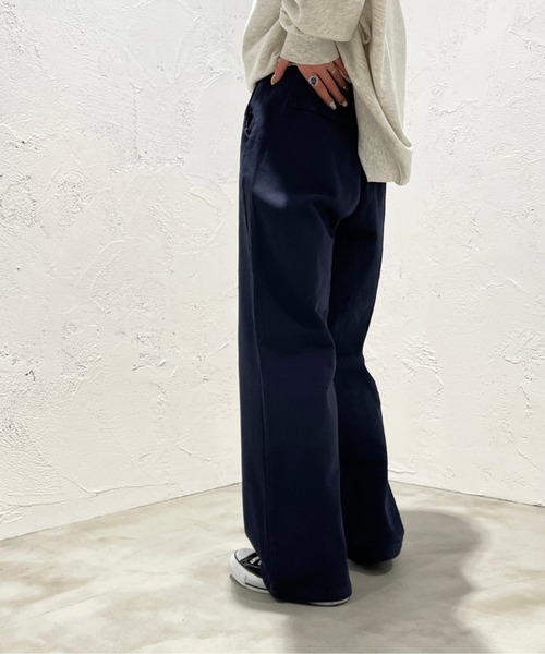 apres jour mignon(アプレジュールミニョン)の「ツイルストレートパンツ【ZOZOTOWN限定アイテム】(その他パンツ・レディース・ネイビー/ベージュ/オフホワイト・MEDIUM/X-LARGE/SMALL)」の20枚目の写真