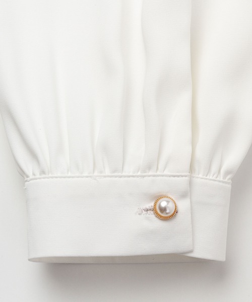 ブラウス シャツ ハートボタンシャツ Heart Button Design Shirt レディース DearMyLove ブラウス シャツ 袖ケープハートボタンブラウス