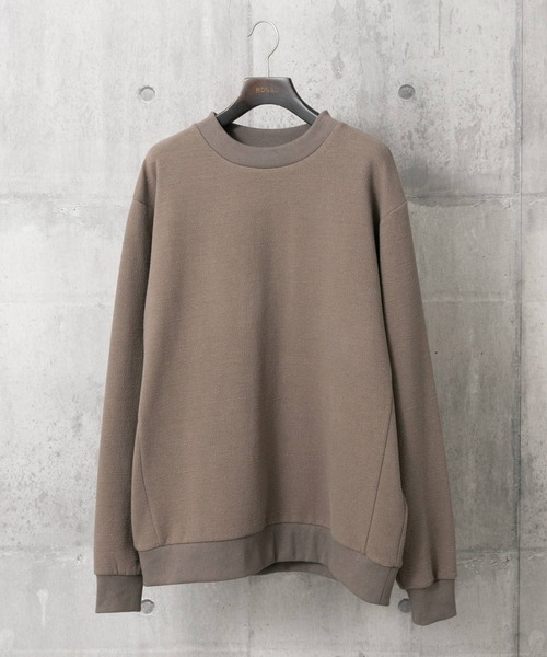 URBAN RESEARCH ROSSO MEN（アーバンリサーチロッソメン）の「『XLサイズあり』クレープカットポンチプルオーバー『セットアップ対応』（スウェット・メンズ・ブラック/ベージュ系その他/ライトグレー/ネイビー・MEDIUM/LARGE/SMALL/X-LARGE）」の4枚目の写真