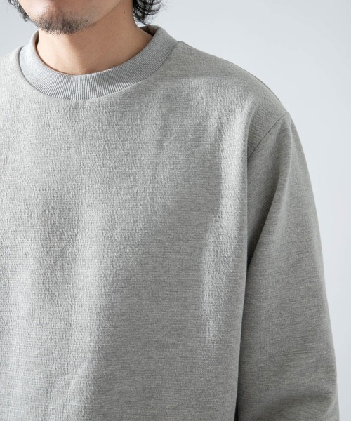 URBAN RESEARCH ROSSO MEN（アーバンリサーチロッソメン）の「『XLサイズあり』クレープカットポンチプルオーバー『セットアップ対応』（スウェット・メンズ・ブラック/ベージュ系その他/ライトグレー/ネイビー・MEDIUM/LARGE/SMALL/X-LARGE）」の14枚目の写真