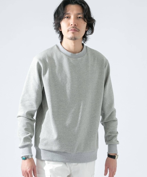 URBAN RESEARCH ROSSO MEN（アーバンリサーチロッソメン）の「『XLサイズあり』クレープカットポンチプルオーバー『セットアップ対応』（スウェット・メンズ・ブラック/ベージュ系その他/ライトグレー/ネイビー・MEDIUM/LARGE/SMALL/X-LARGE）」の5枚目の写真