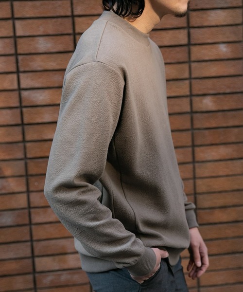 URBAN RESEARCH ROSSO MEN（アーバンリサーチロッソメン）の「『XLサイズあり』クレープカットポンチプルオーバー『セットアップ対応』（スウェット・メンズ・ブラック/ベージュ系その他/ライトグレー/ネイビー・MEDIUM/LARGE/SMALL/X-LARGE）」の17枚目の写真