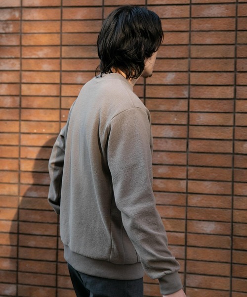 URBAN RESEARCH ROSSO MEN（アーバンリサーチロッソメン）の「『XLサイズあり』クレープカットポンチプルオーバー『セットアップ対応』（スウェット・メンズ・ブラック/ベージュ系その他/ライトグレー/ネイビー・MEDIUM/LARGE/SMALL/X-LARGE）」の15枚目の写真