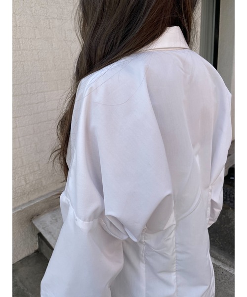 EGOIST（エゴイスト）の「ウエストタックデザインシャツII（シャツ/ブラウス・レディース・ホワイト/ブラック・FREE）」の15枚目の写真