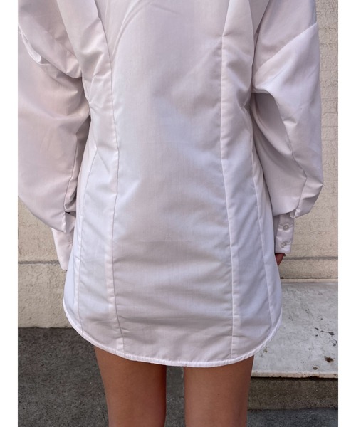 EGOIST（エゴイスト）の「ウエストタックデザインシャツII（シャツ/ブラウス・レディース・ホワイト/ブラック・FREE）」の16枚目の写真
