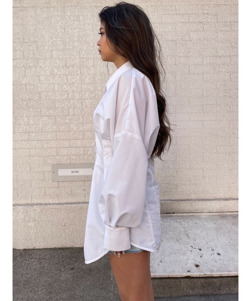 EGOIST（エゴイスト）の「ウエストタックデザインシャツII（シャツ/ブラウス・レディース・ホワイト/ブラック・FREE）」の17枚目の写真