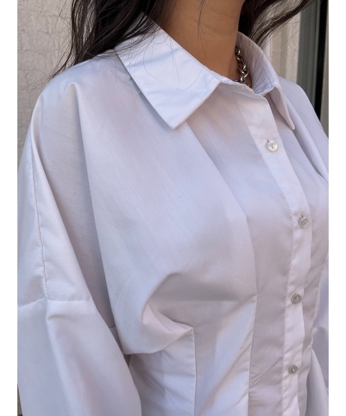 EGOIST（エゴイスト）の「ウエストタックデザインシャツII（シャツ/ブラウス・レディース・ホワイト/ブラック・FREE）」の20枚目の写真