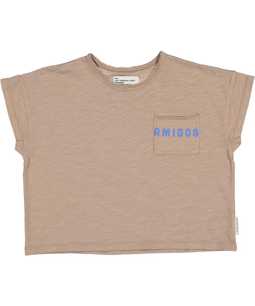 piupiuchick(ピュウピュウチック)の「piupiuchick / 胸ポケット ドロップショルダーTシャツ(Tシャツ/カットソー・キッズ・ベージュ・4Y/6Y/8Y/10Y)」の2枚目の写真