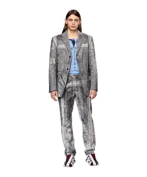 DIESEL（ディーゼル）の「メンズ ジャケット シルクウール トロンプルイユ（テーラードジャケット・メンズ・グレー・50/48/52）」の9枚目の写真