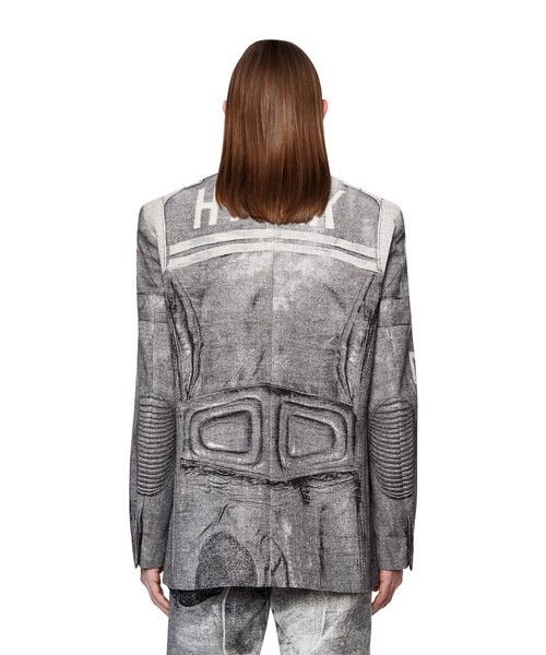 DIESEL（ディーゼル）の「メンズ ジャケット シルクウール トロンプルイユ（テーラードジャケット・メンズ・グレー・50/48/52）」の10枚目の写真