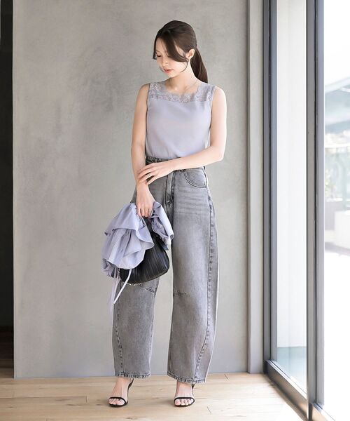 rps（アールピーエス）の「スクエアー×Ｖネック前後２ＷＡＹタンクトップ（タンクトップ・レディース・ブラック/オフホワイト/グレイッシュベージュ/ブラウン/ピンクベージュ/サックスブルー・M/L）」の11枚目の写真