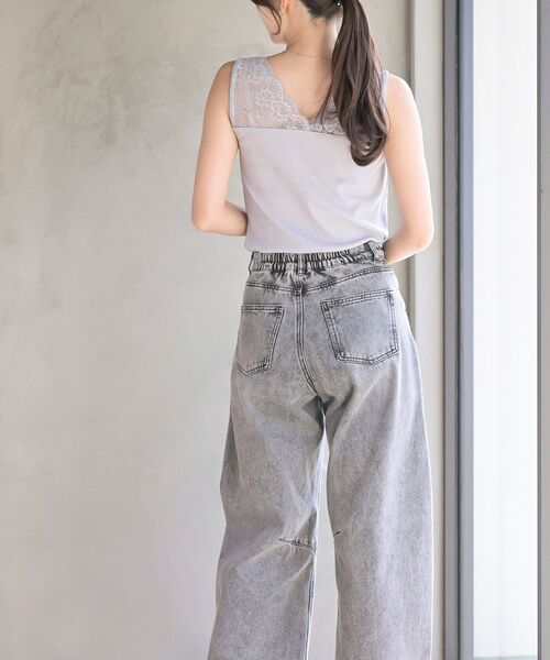 rps（アールピーエス）の「スクエアー×Ｖネック前後２ＷＡＹタンクトップ（タンクトップ・レディース・ブラック/オフホワイト/グレイッシュベージュ/ブラウン/ピンクベージュ/サックスブルー・M/L）」の13枚目の写真