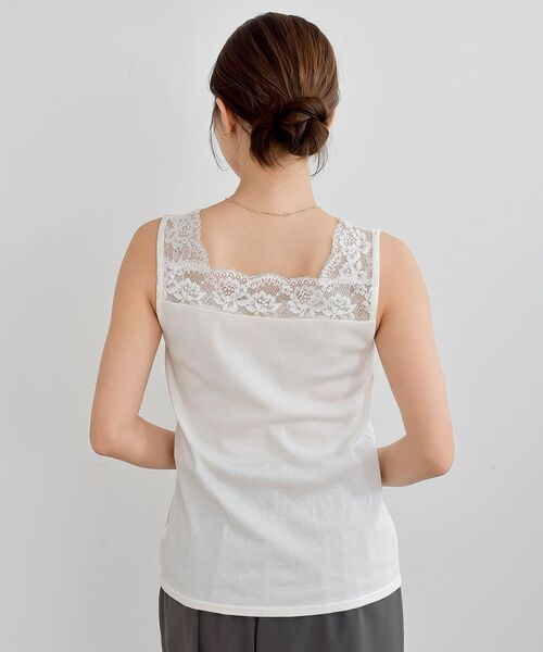 rps（アールピーエス）の「スクエアー×Ｖネック前後２ＷＡＹタンクトップ（タンクトップ・レディース・ブラック/オフホワイト/グレイッシュベージュ/ブラウン/ピンクベージュ/サックスブルー・M/L）」の21枚目の写真