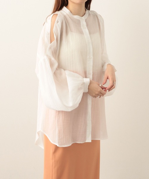 Heather（ヘザー）の「肩開きシアーシャツ 274552（シャツ