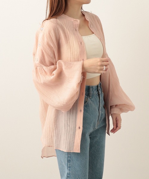 Heather(ヘザー)の「肩開きシアーシャツ 274552(シャツ/ブラウス・レディース・ピンク/ブラック/グレー/オフホワイト・FREE)」の18枚目の写真
