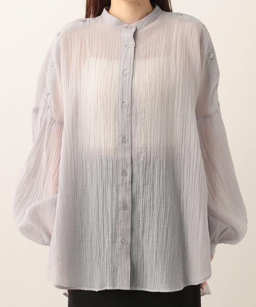 Heather(ヘザー)の「肩開きシアーシャツ 274552(シャツ/ブラウス・レディース・ピンク/ブラック/グレー/オフホワイト・FREE)」の11枚目の写真