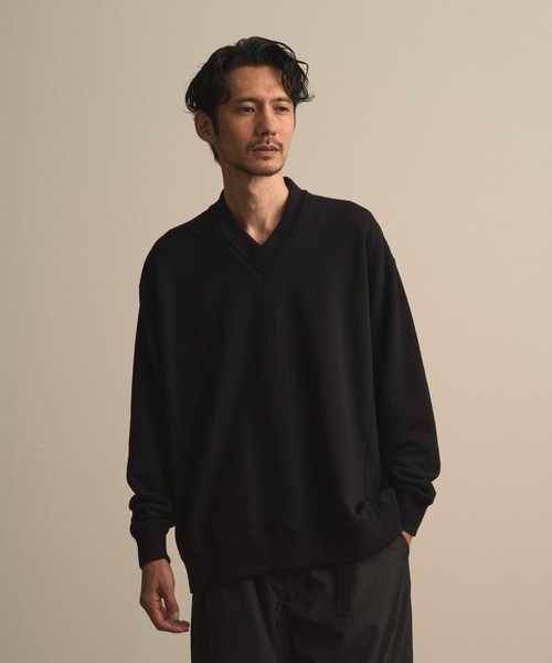 和ROBE(ワローブ)の「和ROBE / JUBAN WIDE SWEAT(スウェット・メンズ・ブラック/グレー/スモークピンク/プラム/グリーン/アイボリー/マスタード・1/2/3)」の9枚目の写真
