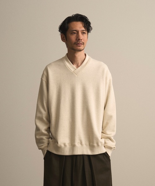 和ROBE(ワローブ)の「和ROBE / JUBAN WIDE SWEAT(スウェット・メンズ・ブラック/グレー/スモークピンク/プラム/グリーン/アイボリー/マスタード・1/2/3)」の16枚目の写真